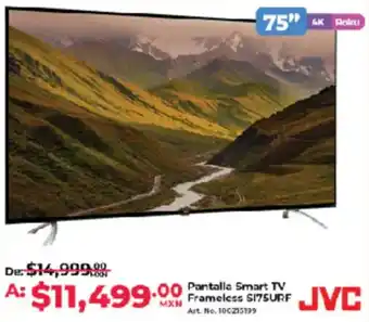 Office Depot Jvc pantalla smart tv 75" oferta