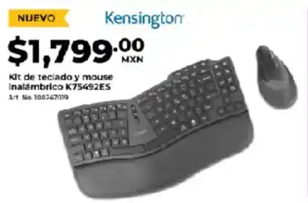 Office Depot Kensington kit de teclado y mouse inalámbrico oferta