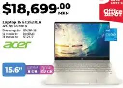 Office Depot Acer laptop 15.6" oferta