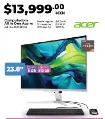 Office Depot Acer computadora all in one aspire oferta