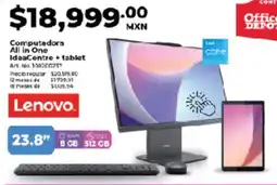 Office Depot Lenovo computadora all in one ideacentro + tablet oferta