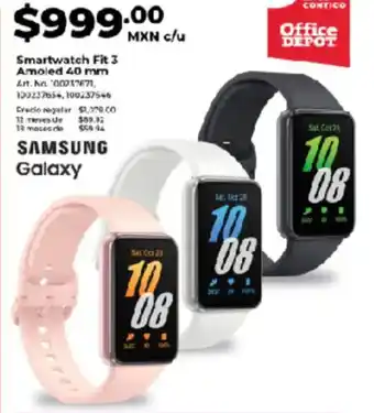 Office Depot Samsung galaxy smartwatch fit 3 amoled oferta