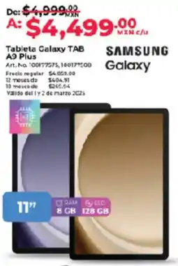 Office Depot Samsung galaxy tab A9 plus oferta