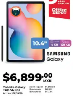 Office Depot Samsung galaxy TAB S6 lite oferta