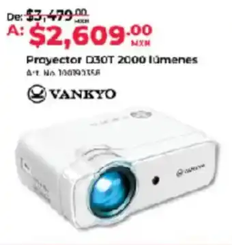 Office Depot Vankyo proyector d30t 2000 lúmenes oferta