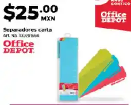 Office Depot Separadores carta oferta