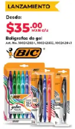 Office Depot Bic boligrafos de gel oferta