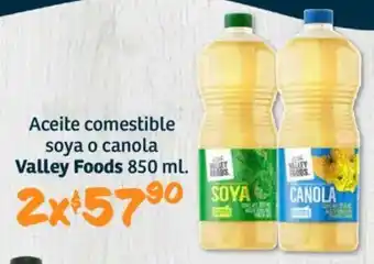 Soriana Híper Valley foods aceite comestible soya o canola oferta