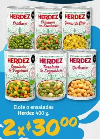 Soriana Híper Herdez elote o ensaladas oferta