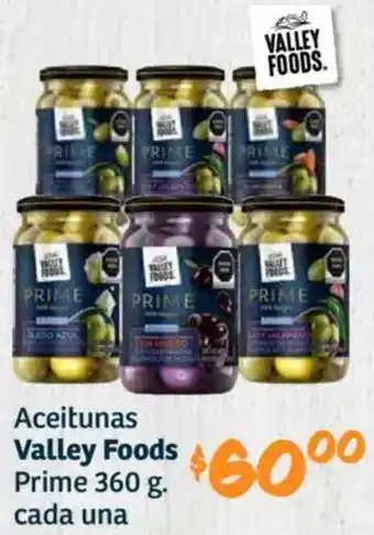 Soriana Híper Valley foods aceitunas prime oferta