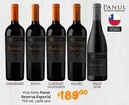 Soriana Híper Panul reserva especial vino tinto oferta