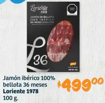 Soriana Híper Loriente 1978 jamón ibérico 100% bellota 36 meses oferta