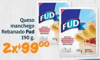 Soriana Híper Fud queso manchego rebanado oferta