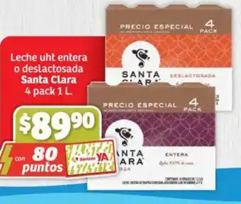 Soriana Híper Santa clara leche uht entera o deslactosada oferta