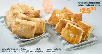 Soriana Híper Variedad de empanadas dulces y saladas, pieza oferta