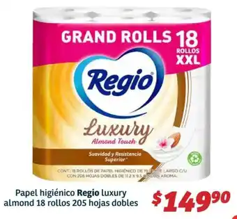 Soriana Híper Regio papel higiénico luxury almond oferta