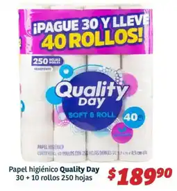 Soriana Híper Quality day papel higiénico oferta