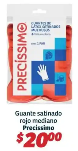 Soriana Híper Precíssimo guante satinado rojo mediano oferta