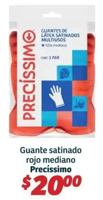 Soriana Híper Precíssimo guante satinado rojo mediano oferta