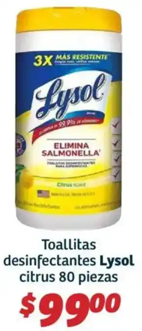 Soriana Híper Lysol toallitas desinfectantes citrus oferta