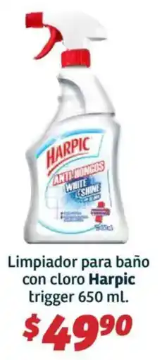 Soriana Híper Harpic limpiador para baño con cloro trigger oferta