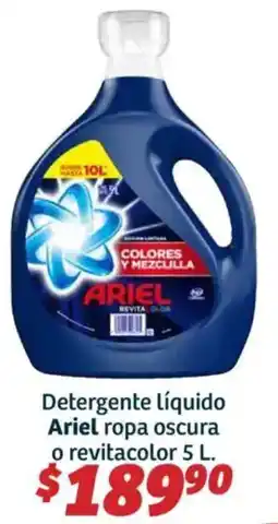 Soriana Híper Ariel detergente líquido ropa oscura o revitacolor oferta