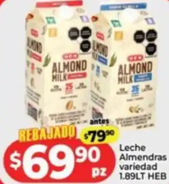 HEB Leche almendras variedad oferta