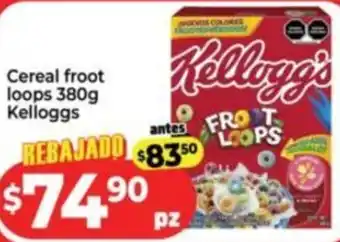 HEB Kellogg's cereal froot loops oferta