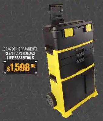 La Comer Caja de herramienta 3 en 1 con ruedas lief essentials oferta