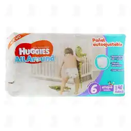 Farmacias Guadalajara Pañales para Bebé Huggies All Around Unisex Etapa 6, 40 pzas oferta