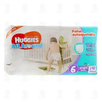 Farmacias Guadalajara Pañales para Bebé Huggies All Around Unisex Etapa 6, 40 pzas oferta