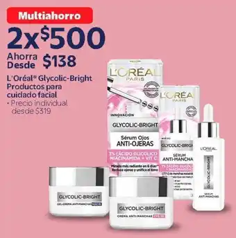 Walmart L'oréal glycolic-bright oferta