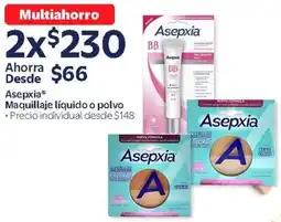 Walmart Asepxia maquillaje líquido o polvo oferta