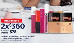 Walmart Labiales maybelline, revlon, almay o maquillaje maybelline fit me oferta