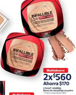 Walmart L'oréal infallible bases de maquillaje en polvo oferta