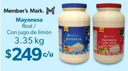 Sam's Club Member's Mark Mayonesa Real/ Con jugo de limón oferta