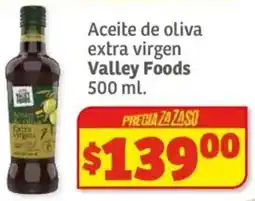 Soriana Híper Valley foods aceite de oliva extra virgen oferta