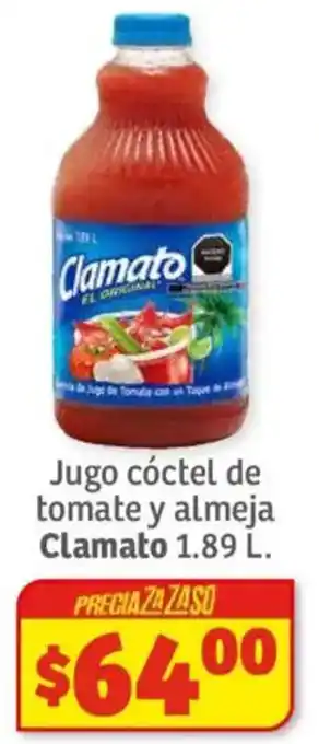 Soriana Híper Clamato jugo cóctel de tomate y almeja oferta