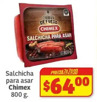 Soriana Híper Chimex salchicha para asar oferta