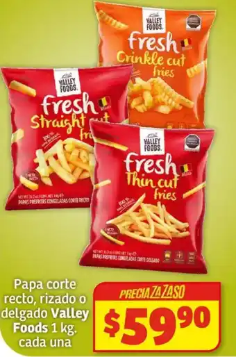 Soriana Híper Valley foods papa corte recto, rizado o delgado oferta