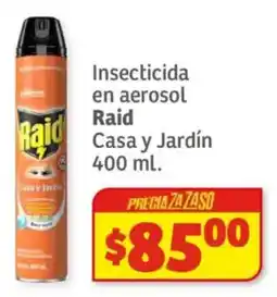 Soriana Híper Raid insecticida en aerosol casa y jardín oferta