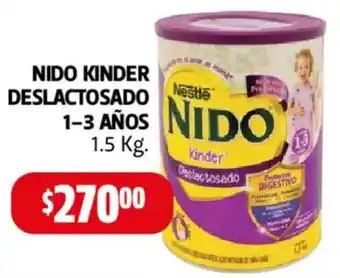 Farmacias Guadalajara Nido kinder deslactosado 1-3 años oferta