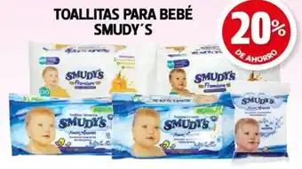 Farmacias Guadalajara Smudy's toallitas para bebé oferta