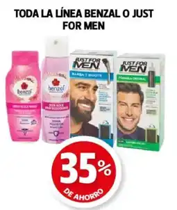 Farmacias Guadalajara Toda la línea benzal o just for men oferta