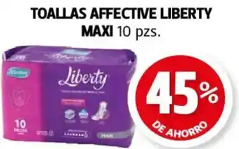 Farmacias Guadalajara Toallas affective liberty maxi oferta