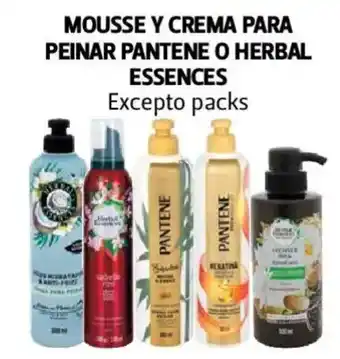 Farmacias Guadalajara Pantene o herbal mousse y crema para peinar essences oferta