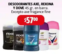 Farmacias Guadalajara Axe, rexona y dove desodorantes oferta