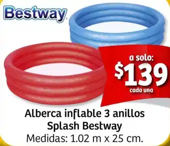 Soriana Mercado Bestway alberca inflable 3 anillos splash oferta