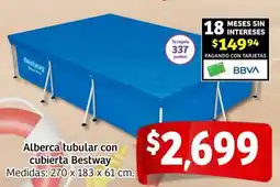 Soriana Mercado Bestway alberca tubular con cubierta oferta