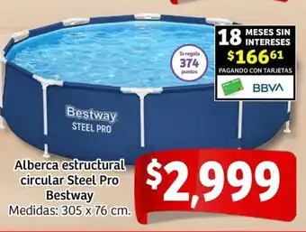 Soriana Mercado Bestway alberca estructural circular steel pro oferta